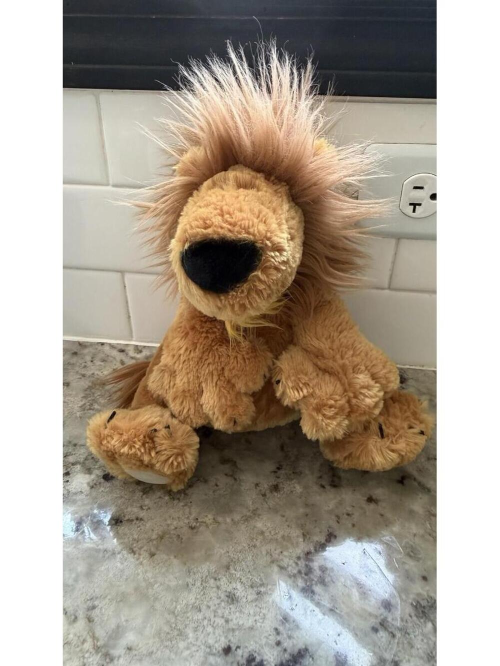 VTG RARE Jellycat Clumpie Seated Lion W/ Black Stitched Nails HTF